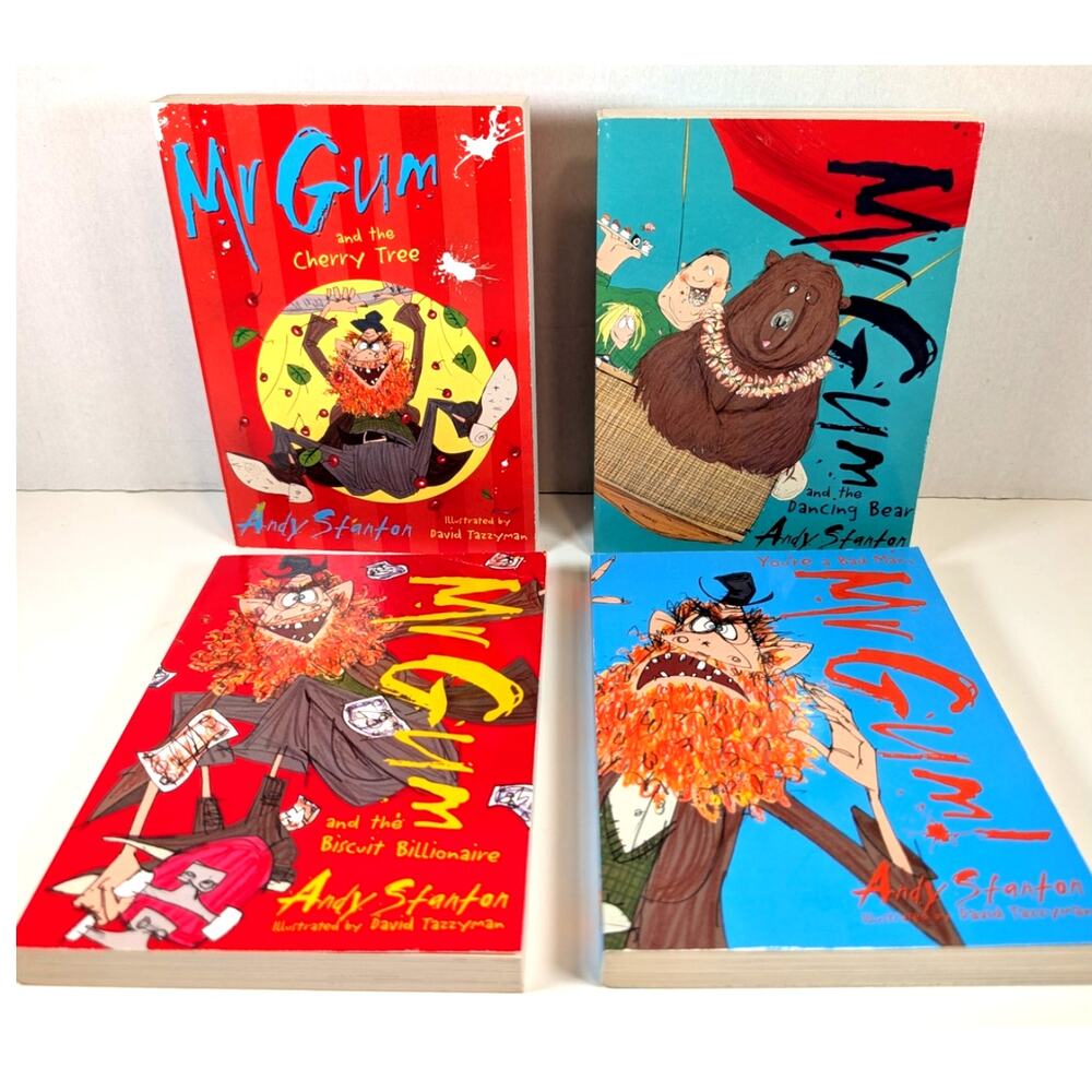 Lot of 4 MR. GUM Books series by Andy Stanton PB volumes 1,2,5,7